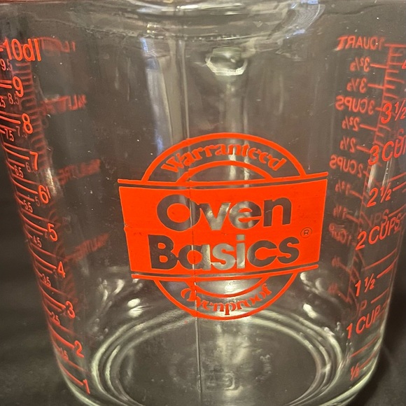 Anchor Hocking Oven Basics 4 Cup/ 1 Liter/ 1 Quart Glass Measuring Cup Vintage - Picture 1 of 4